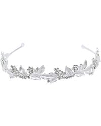 Tulle - Rhinestone Leaf Pattern Headband - Lyst
