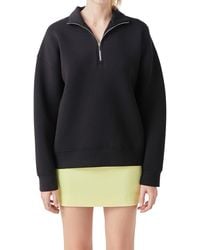 Grey Lab - Scuba Knit Quarter Zip Pullover - Lyst