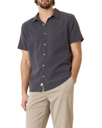 Marine Layer - Classic Solid Short Sleeve Stretch Cotton Selvage Button-Up Shirt - Lyst