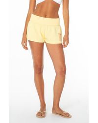 Roxy - Sunday Foldover Waist Shorts - Lyst