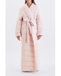 Papinelle - Quilted Cotton Maxi Robe - Lyst