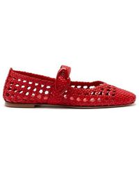Larroude - Verona Macrame Ballet Flat - Lyst