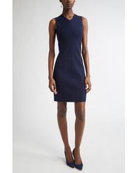 St. John - Pointelle Moving Ribs Knit Sheath Dress - Lyst
