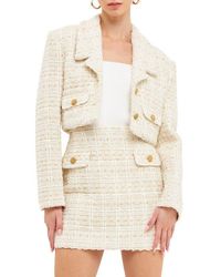 Endless Rose - Premium Crop Tweed Jacket - Lyst
