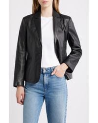 Schott Nyc - Fitted Leather Blazer - Lyst