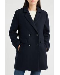 Bernardo - Plaid Double Breasted Coat - Lyst
