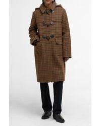 Barbour - Melody Houndstooth Check Wool Blend Duffle Coat - Lyst