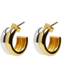 Argento Vivo Sterling Silver - Double Wide Hoop Earrings - Lyst