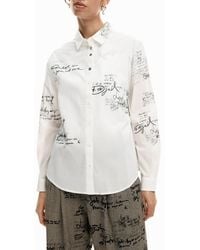 Desigual - Paradise Oversize Cotton Button-Up Shirt - Lyst