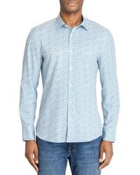 Con.struct - Slim Fit Floral Wreath Recycled 4-Way Stretch Performance Long Sleeve Shirt - Lyst