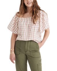 Madewell Cotton Pom Pom Butterfly Top In White Lyst Madewell Cotton Pom Pom Butterfly Top In White Lyst