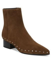 Vince - August Pointed Toe Leather Bootie - Lyst