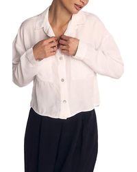 Bella Dahl - Inverted Pleat Crop Button-Up Shirt - Lyst