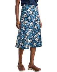 Seasalt Cornwall - Rose A-Line Stretch Organic Cotton Midi Skirt - Lyst