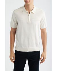 Bugatchi - Quarter Zip Cotton Blend Polo Sweater - Lyst