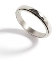 Mint & Lily - Dainty Hammered Band Spinning Fidget Ring - Lyst