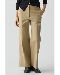 Theory - Stretch Cotton Wide Leg Pants - Lyst
