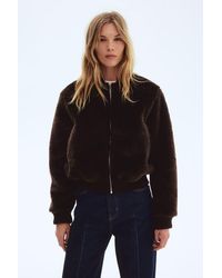 H&M - Pile Bomber Jacket - Lyst