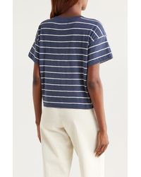 Marine Layer - Cotton Slub Jersey Crop T-Shirt - Lyst
