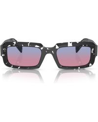 Prada - 54mm Rectangle Gradient Sunglasses - Lyst