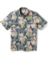 Reyn Spooner - X Eddy Y Classic Fit Tapa Anthurium Print Short Sleeve Button-down Shirt - Lyst