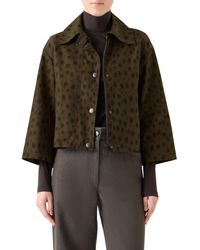 Akris Punto - Leopard Print Brushed Gabardine Jacket - Lyst