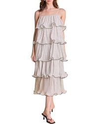 Endless Rose - Polka Dot Wired Ruffle Tiered Dress - Lyst