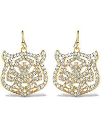 Jessica Simpson - Tiger Drop Earrings With Clear Crystals - Lyst