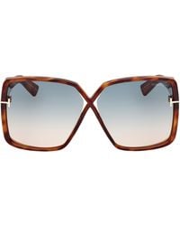 Tom Ford - Yvonne 63mm Oversize Gradient Butterfly Sunglasses - Lyst