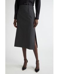 St. John - Pinstripe Luxe Suiting Skirt - Lyst