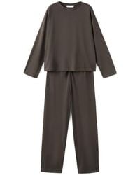 Mango - Plain Cotton Pajamas - Lyst