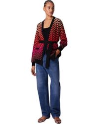 Missoni - Dégradé Chevron Motif Cardigan With Belt - Lyst