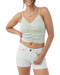 O'neill Sportswear - Vallarta Space Dye Rib Stretch Cotton Crop Camisole - Lyst