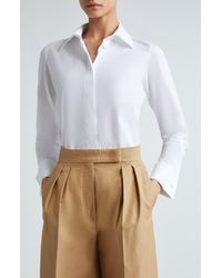 Max Mara - Stretch Cotton Button-up Shirt - Lyst