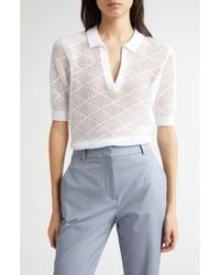 Eleventy - Short Sleeve Polo Sweater - Lyst