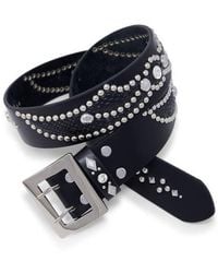 MNML - Stud Leather Belt - Lyst
