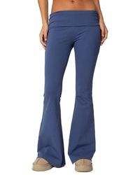 Edikted - Aiyana Foldover Waistband Flare Pants - Lyst