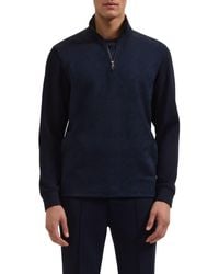 Bugatchi - Soft Touch Quarter Zip Sweatshirt - Lyst