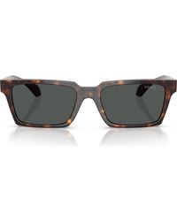 Versace - 55Mm Rectangular Sunglasses - Lyst