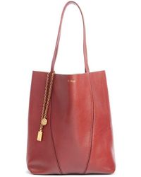 Chloé - Spin Leather Tote - Lyst