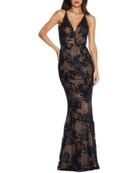 Dress the Population - Sharon Embellished Lace Evening Gown - Lyst