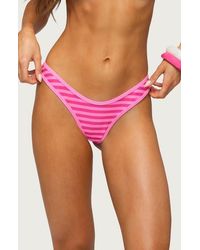 Edikted - Jayla Stripe Bikini Bottoms - Lyst