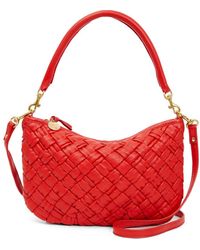 Clare V. - Petit Moyen Woven Leather Messenger Bag - Lyst