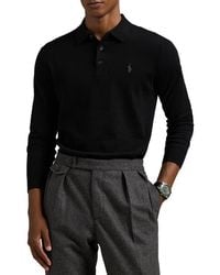 Polo Ralph Lauren - Long Sleeve Wool Polo Sweater - Lyst