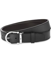Montblanc - Reversible Horseshoe Buckle Leather Belt - Lyst