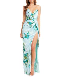 Katie May - Finn Floral Strapless Sheath Gown - Lyst