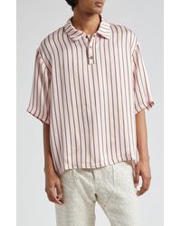 4SDESIGNS - Stripe Oversize Popover Shirt - Lyst