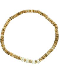 Panacea - Stacked Bead And Cultured Pearl Stretch Bracelet - Lyst