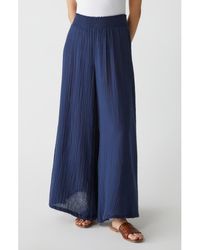 Michael Stars - Simba Smocked Waist Wide Leg Pants - Lyst