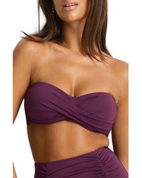 Sea Level - Essentials Edit Twist Front Bikini Top - Lyst